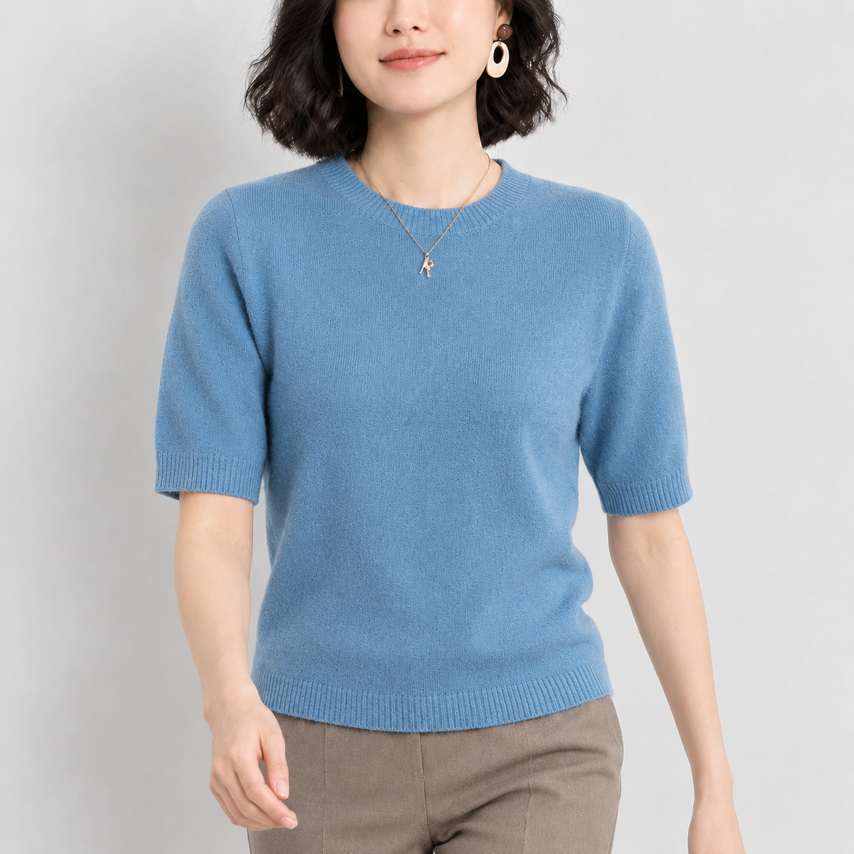 Sienna Crew Neck Sweater - Blue