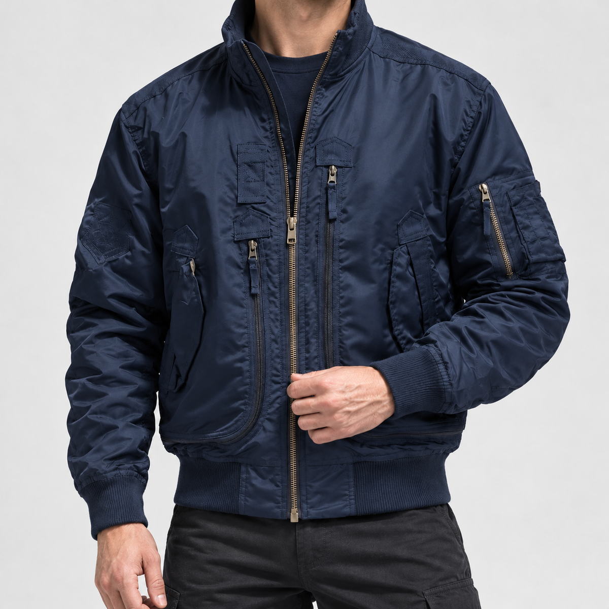 Armando Tactical Bomber Jacket - Blue