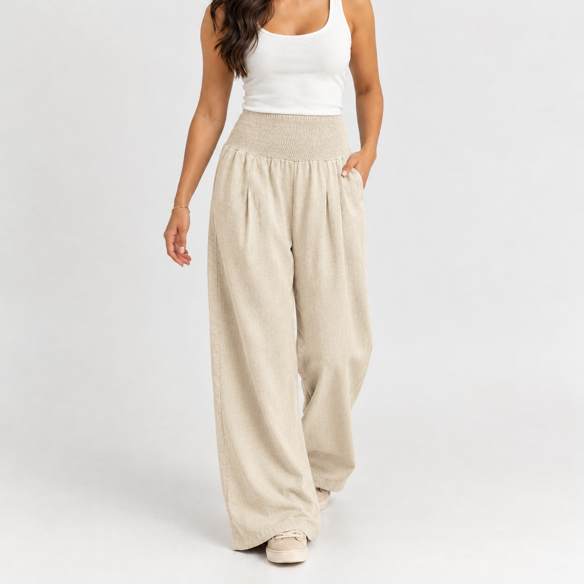 Annick Wide Leg Pants - Off White