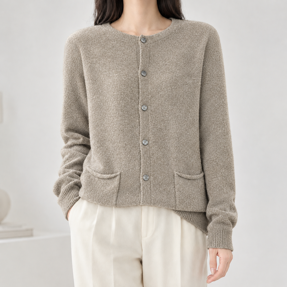 Doriana Pocket Cardigan - Raw Camel
