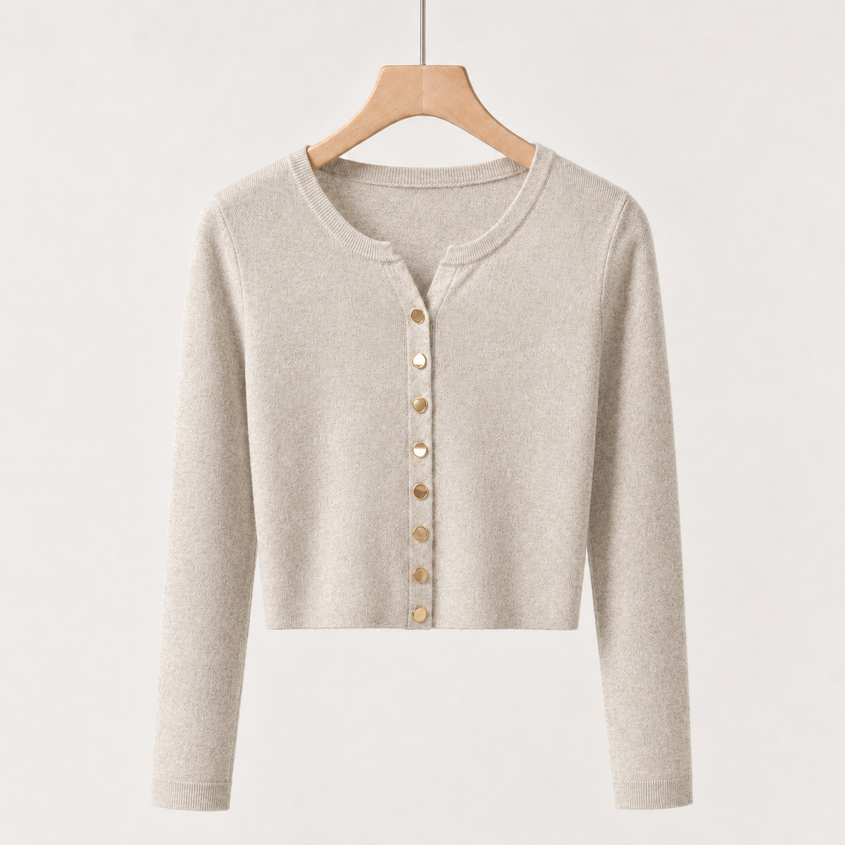 Marcos Button Front Cardigan - Oatmeal