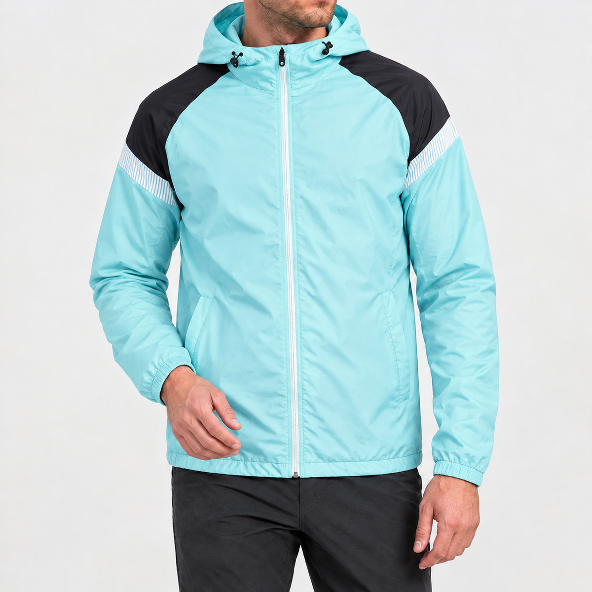 Rasmus Hooded Windbreaker Jacket - Mint Green