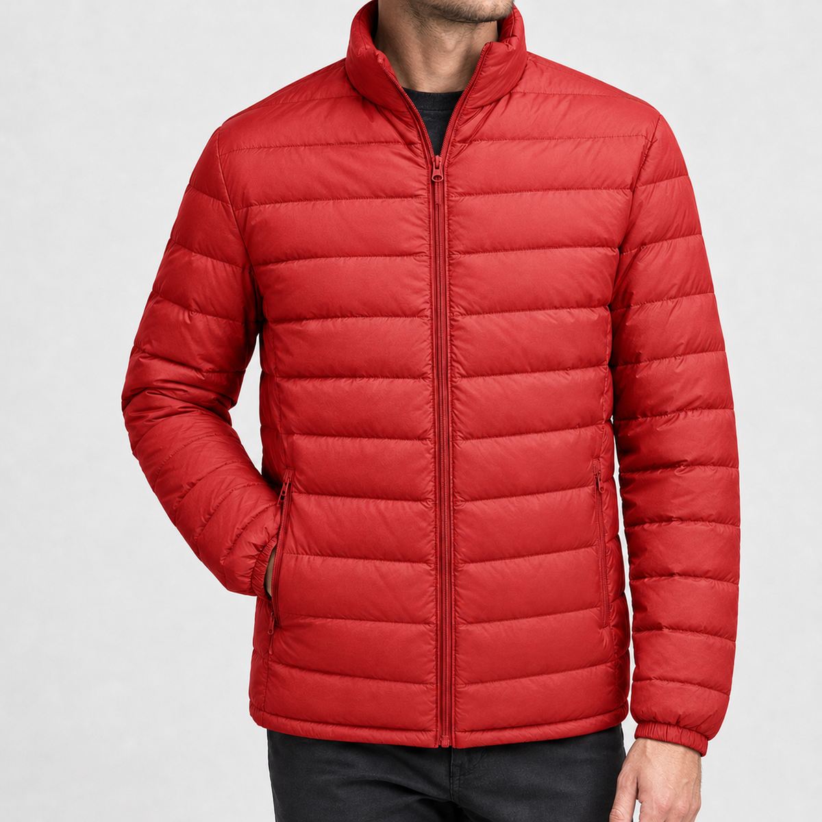 Flavio Lightweight Down Jacket - Wine Red
