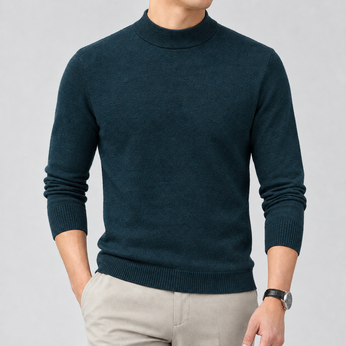 Gudni Mock Neck Sweater - Night Orchid