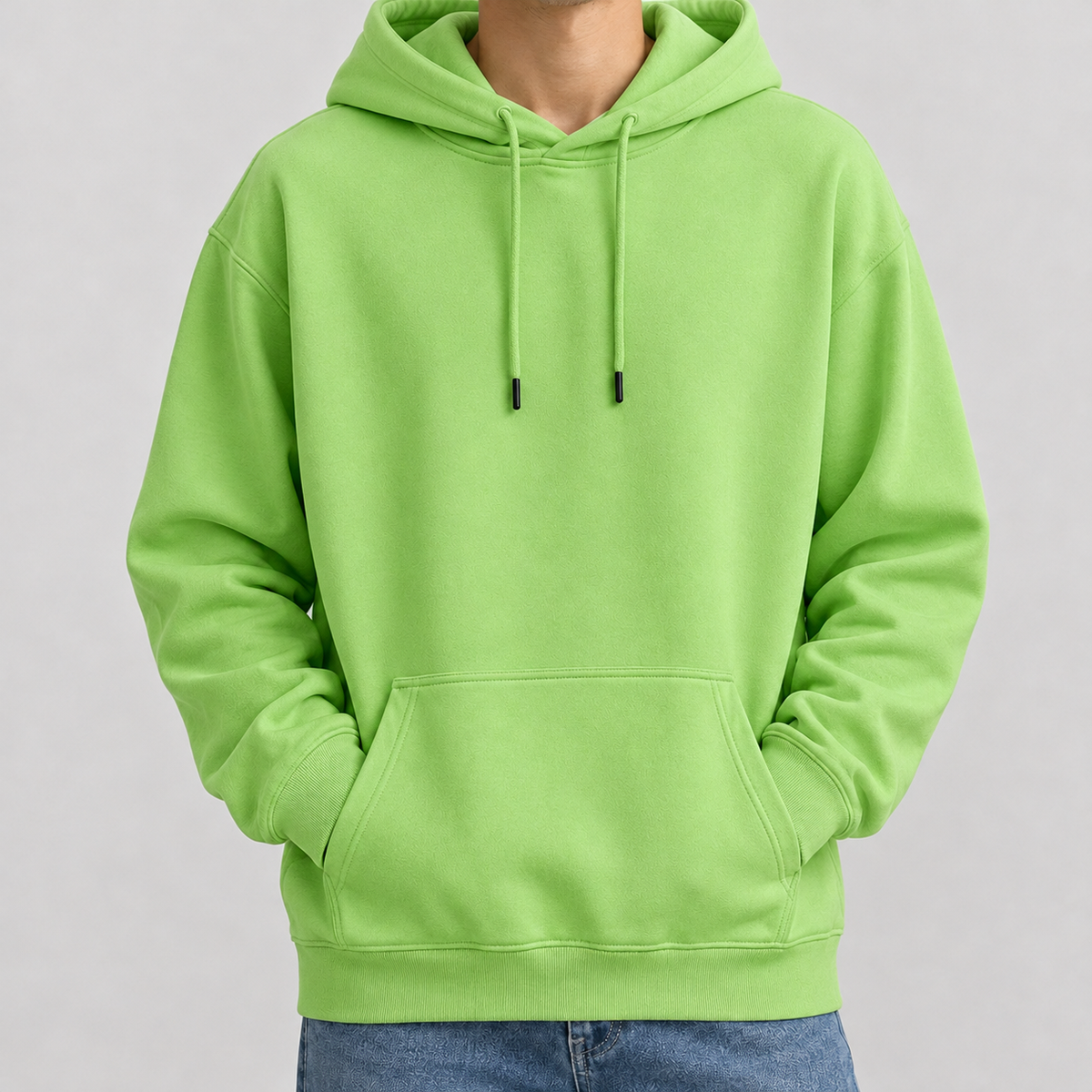 Christoph Relaxed Cotton Hoodie - Apple Green