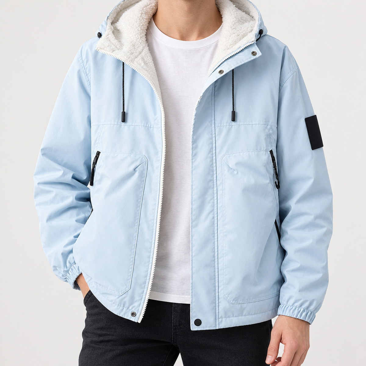 Patrice Hooded Jacket - Light Blue