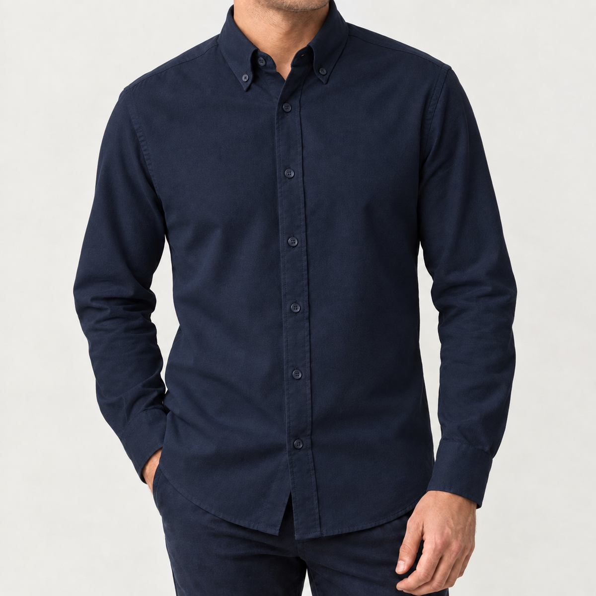 Chandler Button Down Shirt - Navy Blue