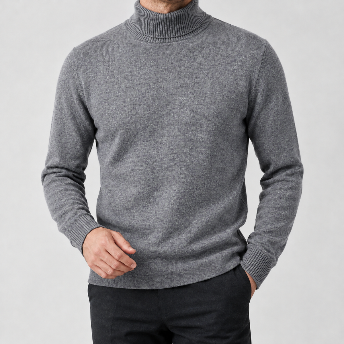 Asgrimur Turtleneck Sweater - Medium Gray