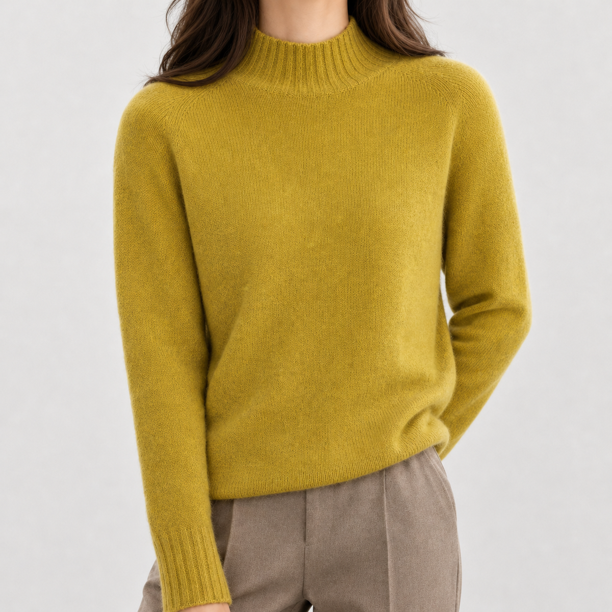 Laure Cashmere Sweater - Mustard Yellow