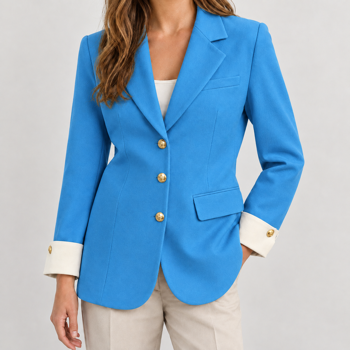 Godelieve Tailored Blazer - Jade Blue