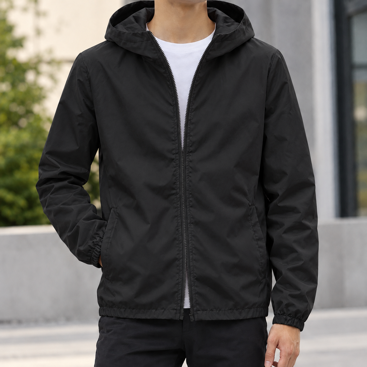 Samuel Hooded Jacket - Black