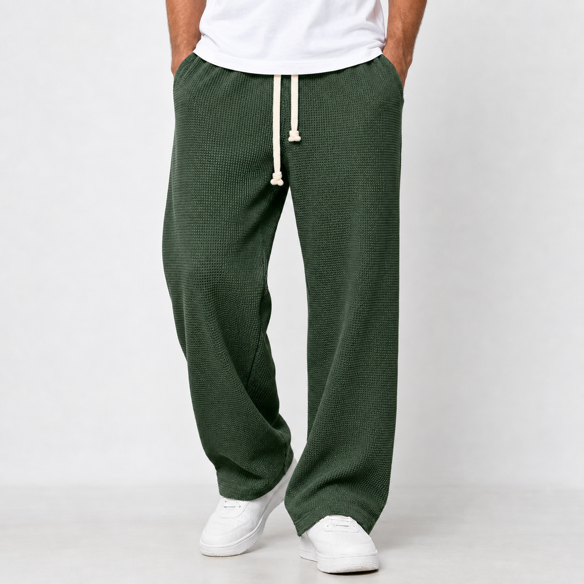 Ramsey Wide Leg Pants - Dark Green