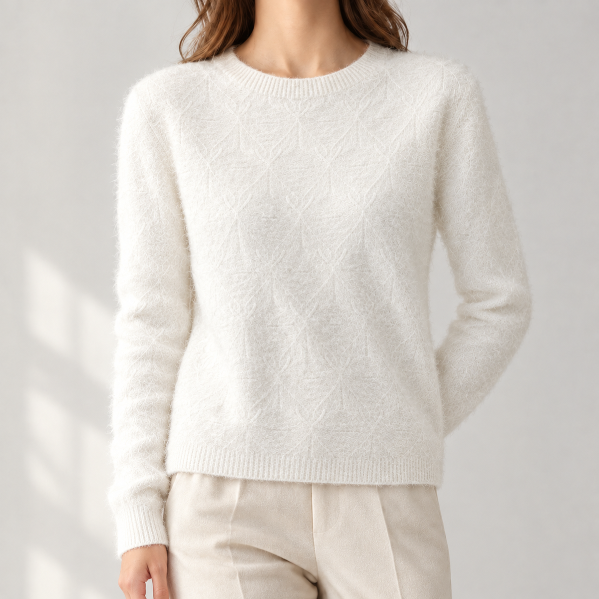 Henrietta Cashmere Sweater - White