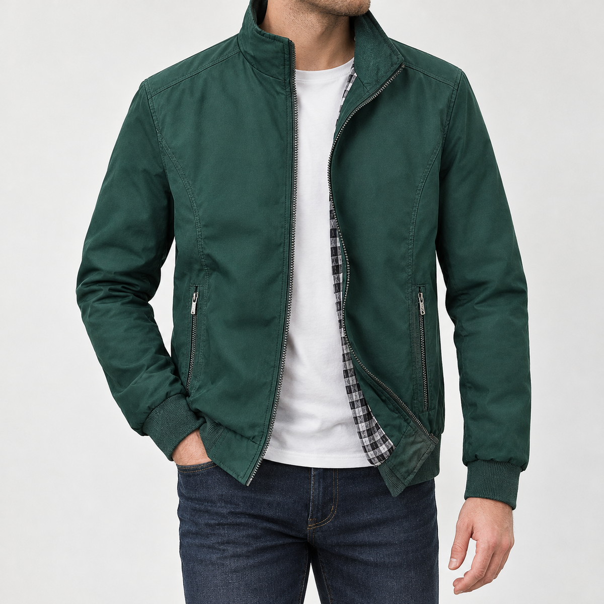 Ingimundur Stand Collar Jacket - Green