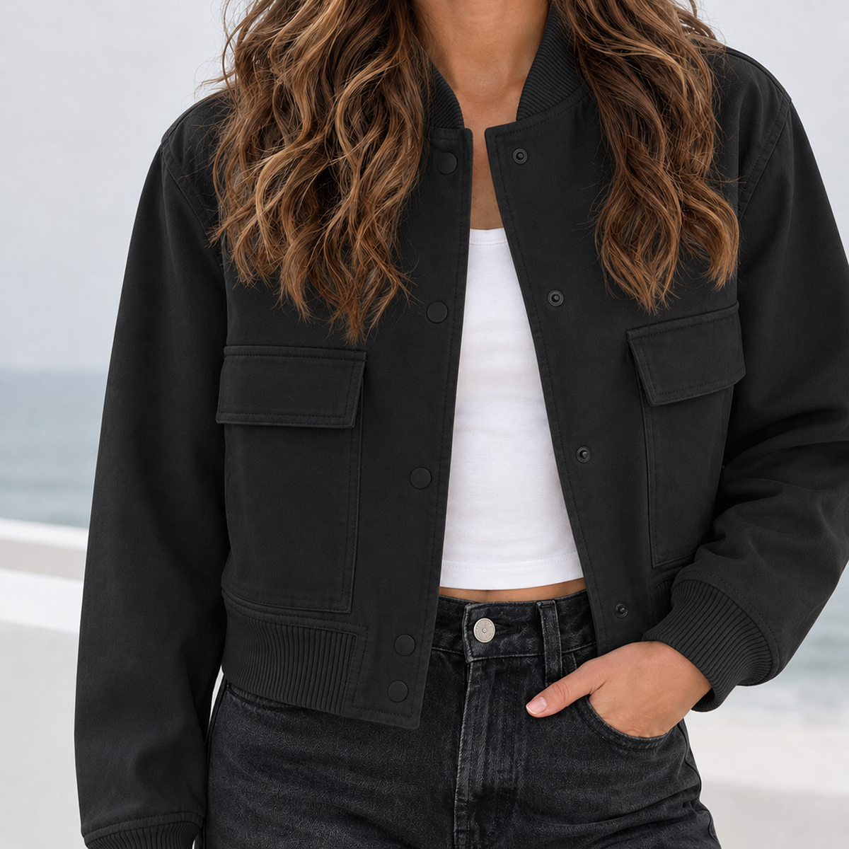 Danique Utility Jacket - Black