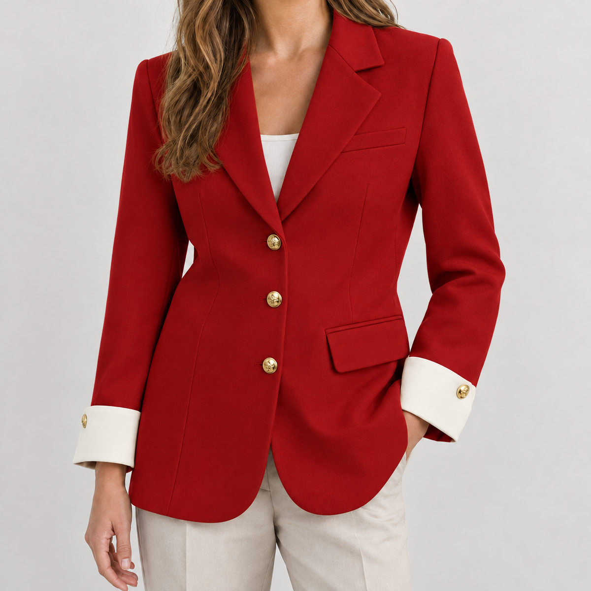 Godelieve Tailored Blazer - Red