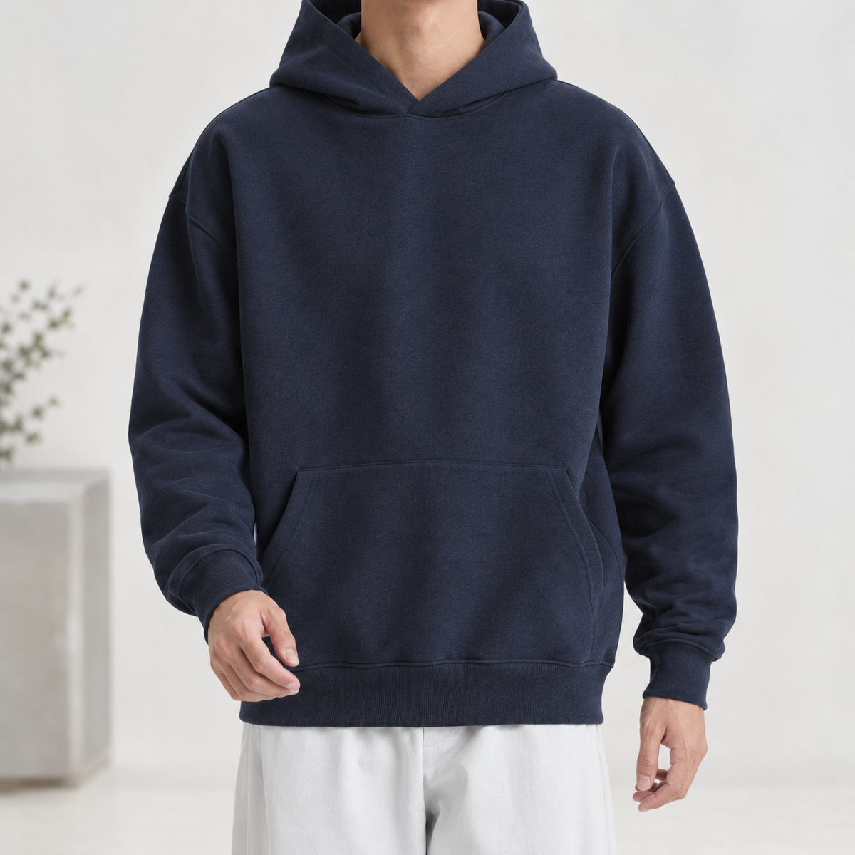 Hernan Heavyweight Hoodie - Navy Blue