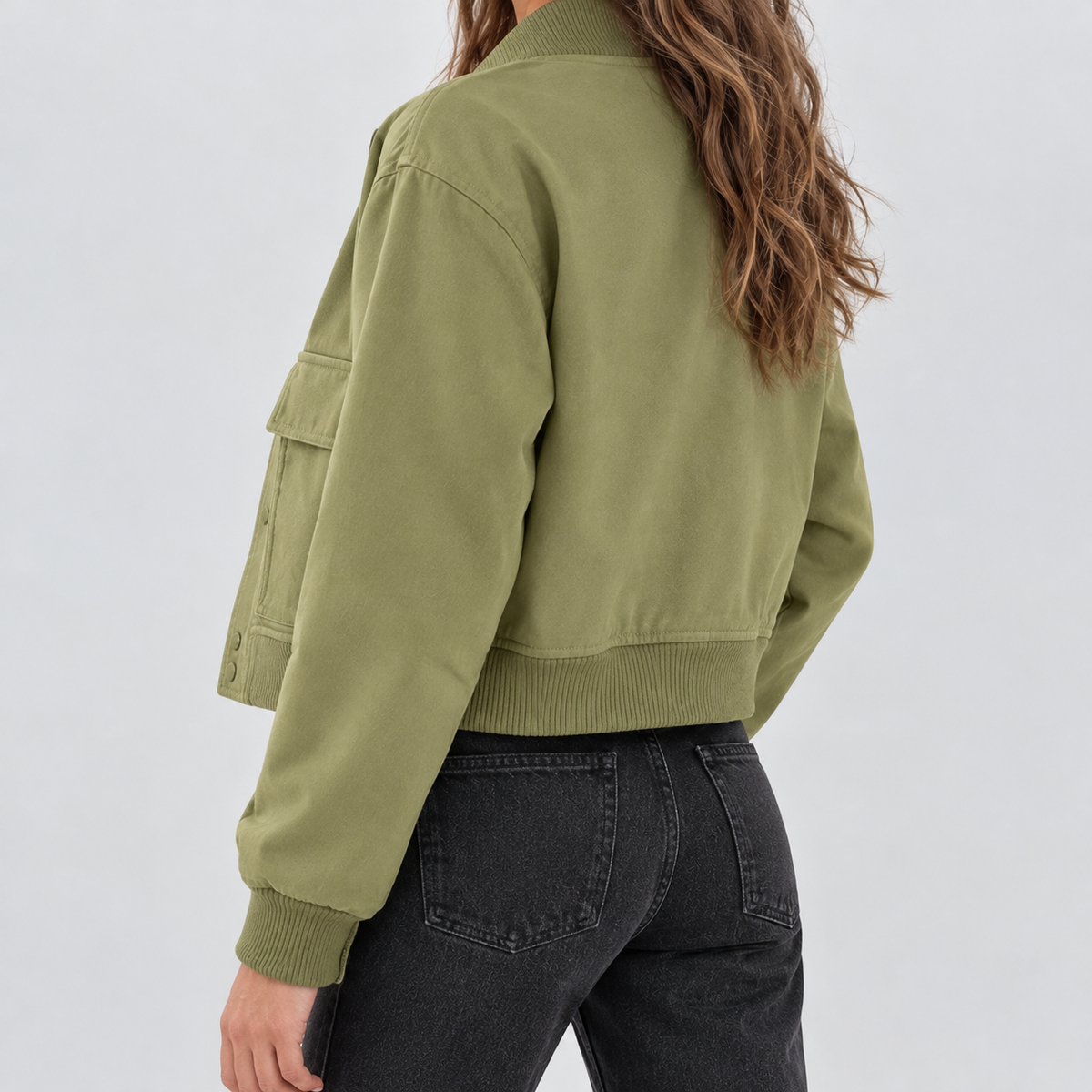 Danique Utility Jacket - Olive Green