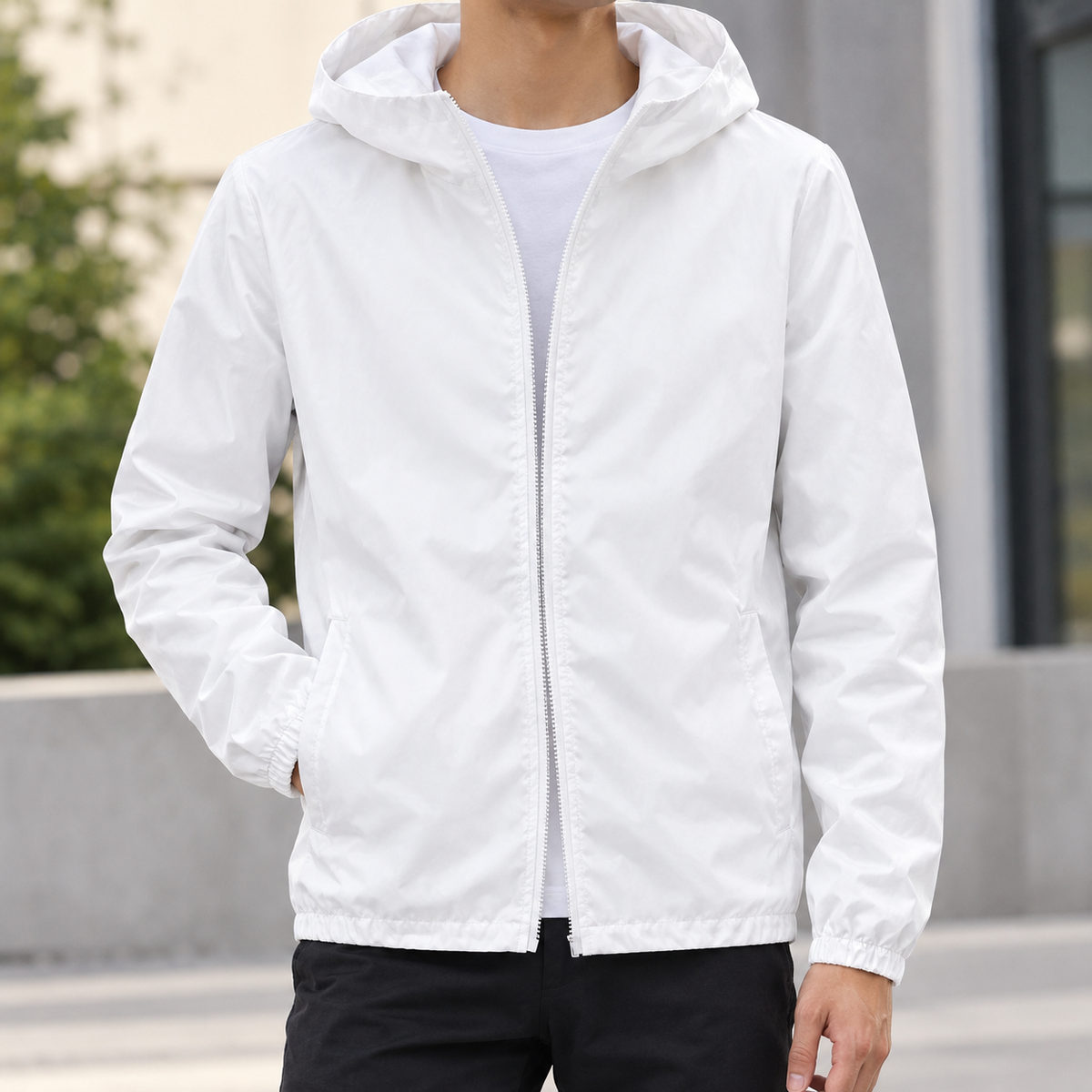 Samuel Hooded Jacket - White