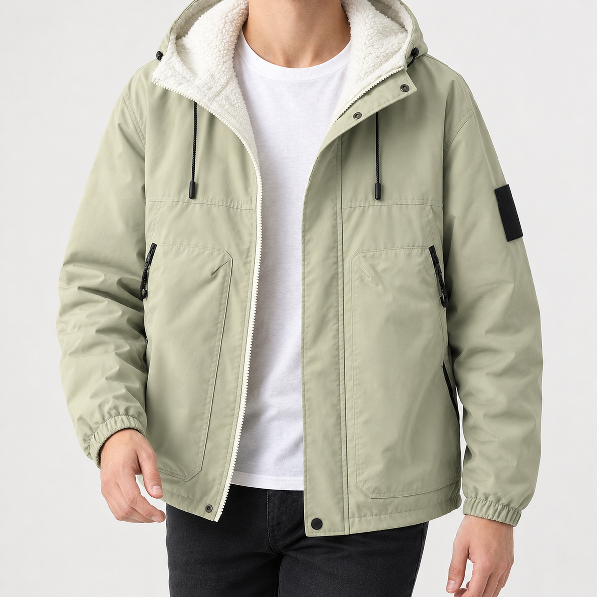 Patrice Hooded Jacket - Grayish Green