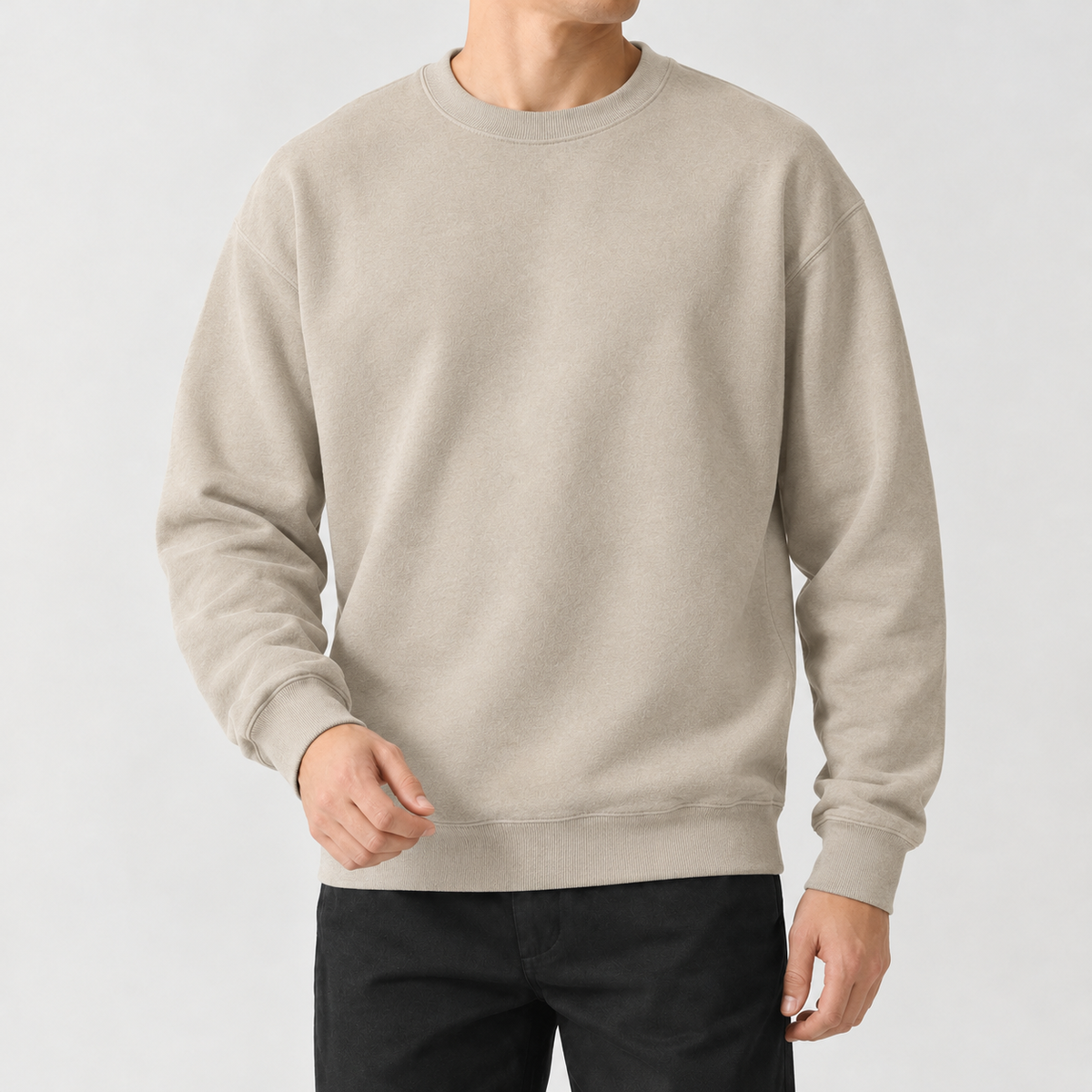 Gudmund Brushed Sweatshirt - Light Khaki