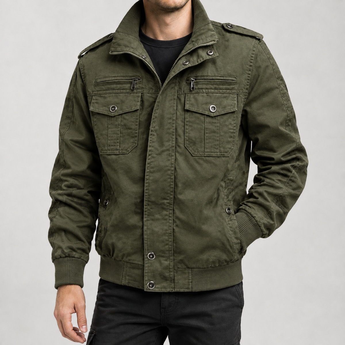 Elian Utility Jacket - Military Green