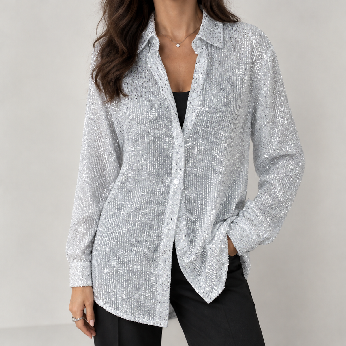 Cesaltina Sequin Shirt - White
