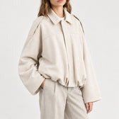 Tatiana Bubble Hem Jacket - Lead Product Detail