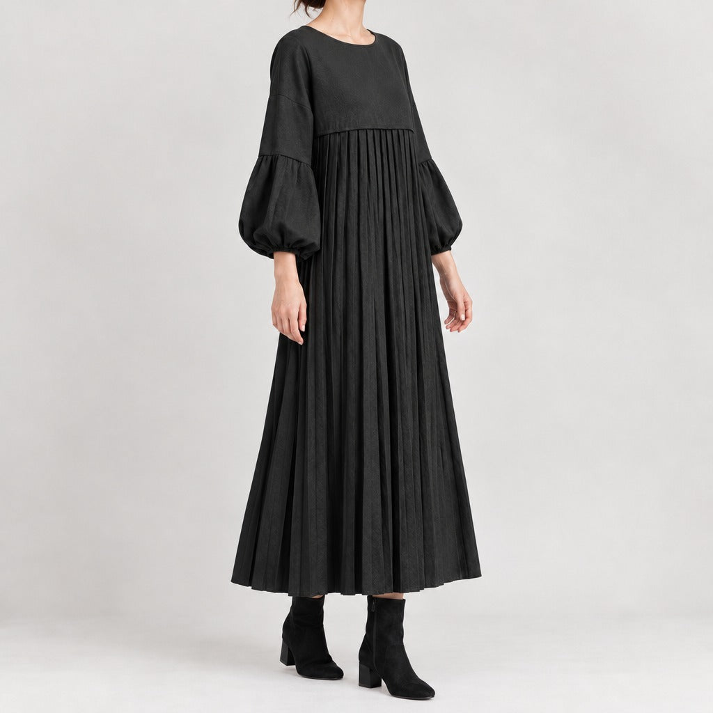 Cecily Pleated Midi Dress