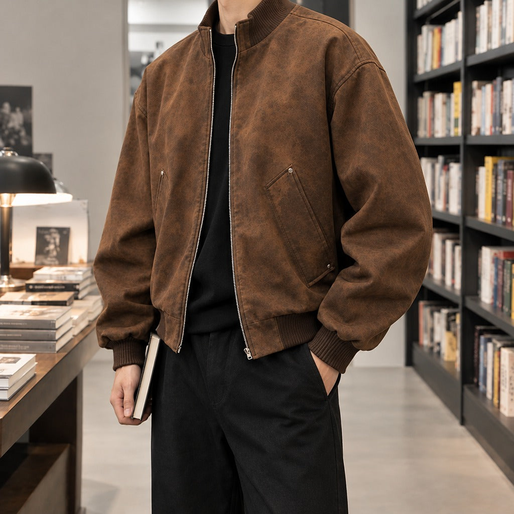 Arturo Stand Collar Jacket - Lead Product Detail