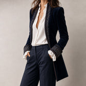 Felicie Embroidered Velvet Jacket - Lead Product Detail