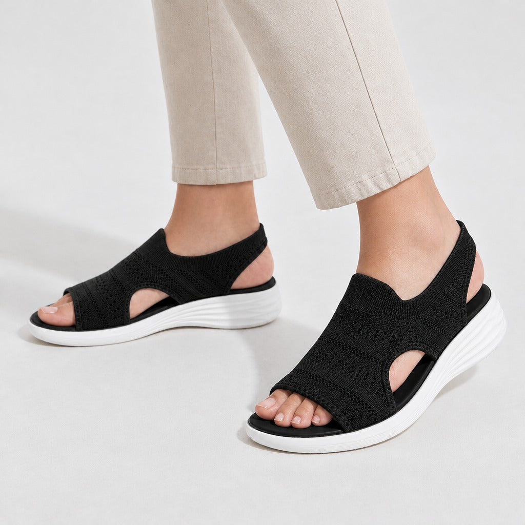 Gunilla Knit Platform Sandals - Lead Product Detail