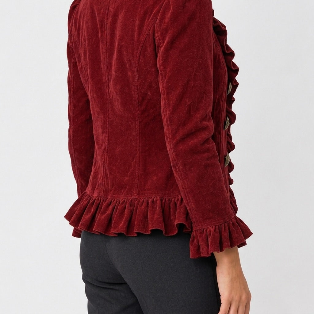 Alicia Ruffle Trim Jacket - Lead Product Detail