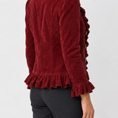 Alicia Ruffle Trim Jacket - Lead Product Detail