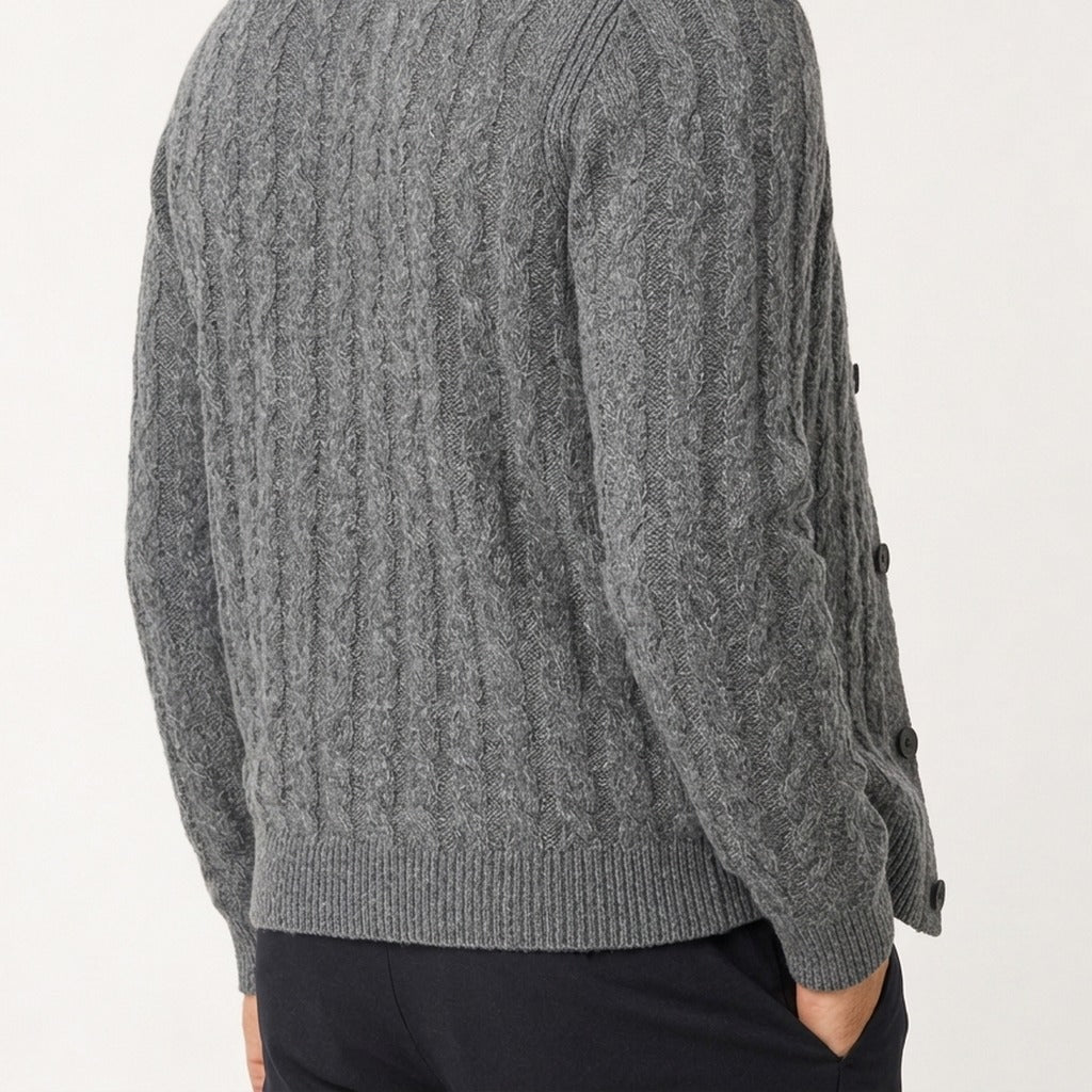 Joakim Cable Knit Cardigan - Lead Product Detail