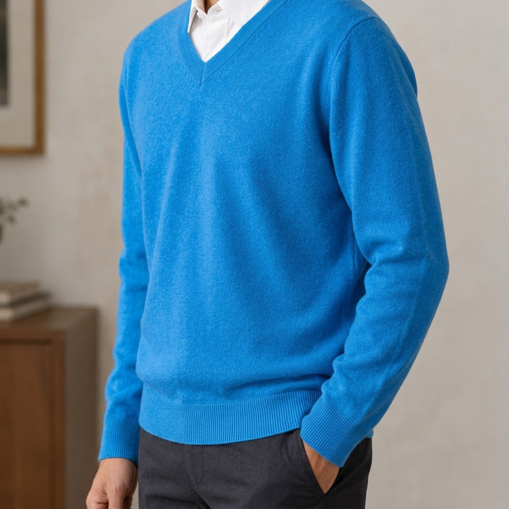 Nicanor V Neck Sweater - Lead Product Detail