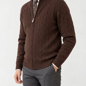 Romain Cable Knit Cardigan - Lead Product Detail