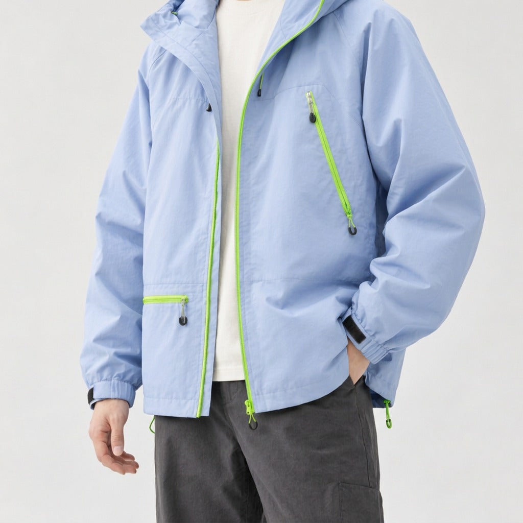 Tobias Contrast Zip Jacket - Lead Product Detail