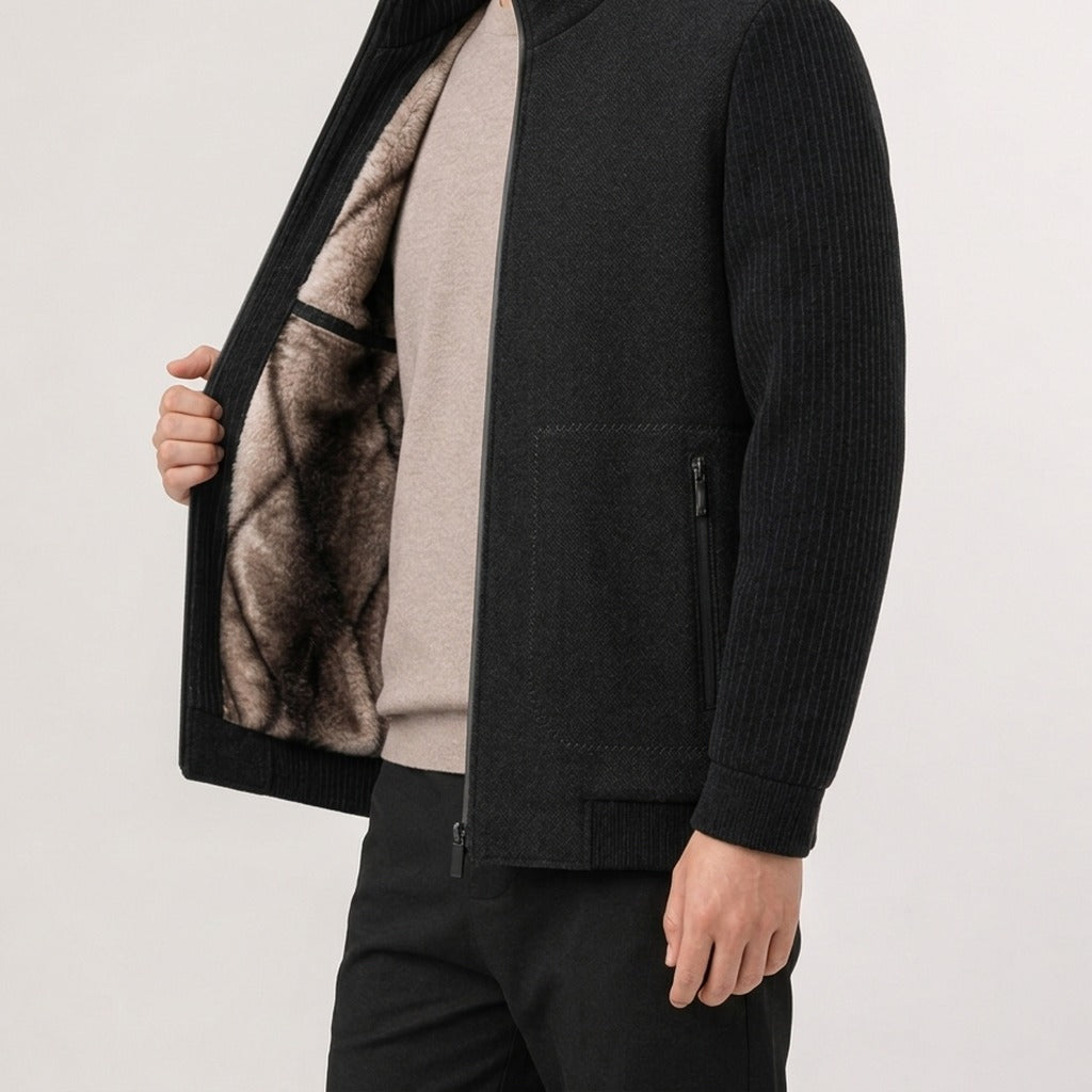 Andre Plush Lined Jacket - Lead Product Detail