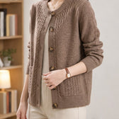 Jolene Cable Knit Cardigan - Lead Product Detail