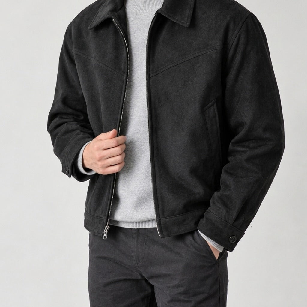 Henri Zip Jacket - Lead Product Detail
