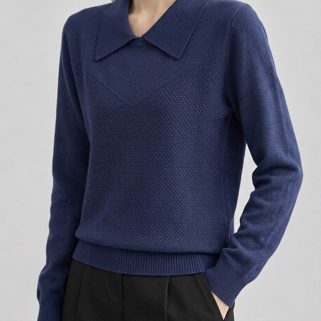 Polina Point Collar Sweater - Lead Product Detail