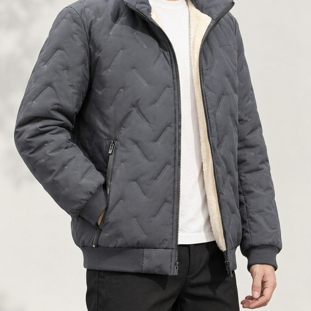 Louis Fleece Lined Jacket - Lead Product Detail