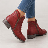 Aglae Side Zip Boots - Lead Product Detail