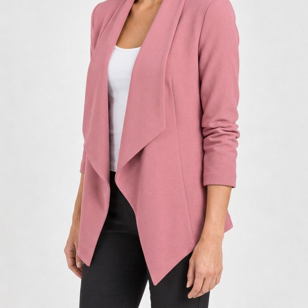 Agnete Draped Jacket - Lead Product Detail