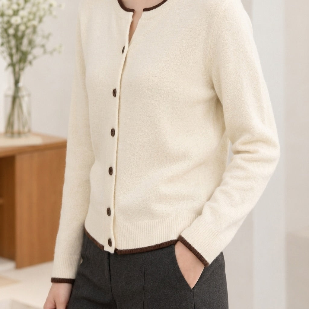 Albane Contrast Trim Cardigan - Lead Product Detail