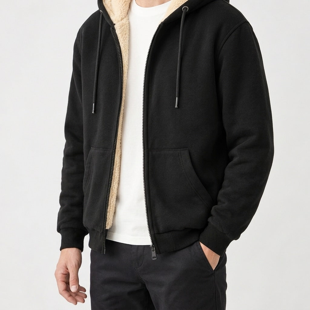 Raul Fleece Lined Hoodie - Lead Product Detail