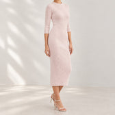 Anette Ribbed Midi Dress - Lead Product Detail