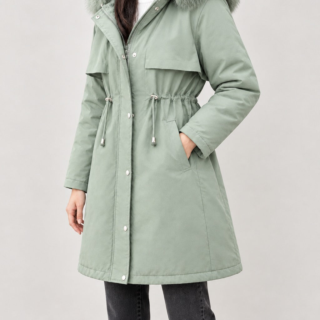 Annesofie Fur Lined Jacket - Lead Product Detail