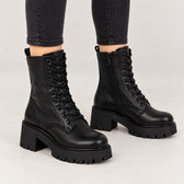 Asthildur Lace Up Boots - Lead Product Detail